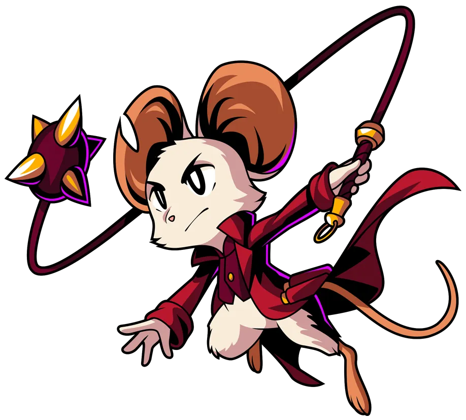 Mina wielding the Nightstar whip-mace
